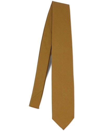 Sandro Pointed-tip Cotton Tie - Natural