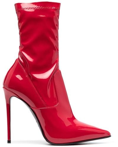Le Silla 120mm Eva Patent Vinyl Ankle Boots - Red