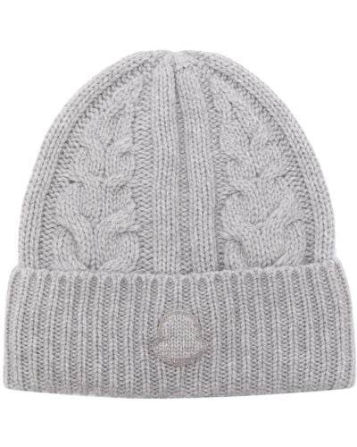 Moncler Cable-knit Beanie - Grey