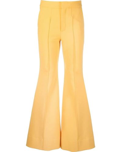 Kwaidan Editions High-waisted Flared Trousers - Orange