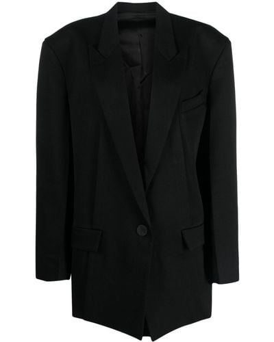 The Attico Blazer Met Enkele Rij Knopen - Zwart