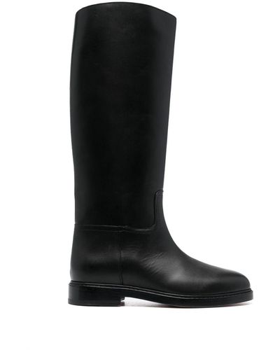 LEGRES Slip-on Calf-leather Boots - Black