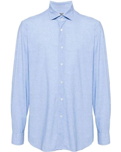 Corneliani Long-sleeve Chambray Shirt - Blue