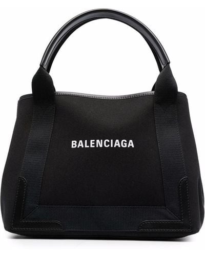 Balenciaga ネイビー カバ ハンドバッグ - ブラック