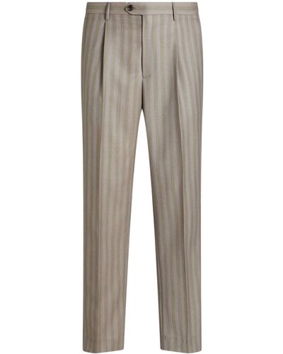 Etro Striped Tailored Trousers - Grey