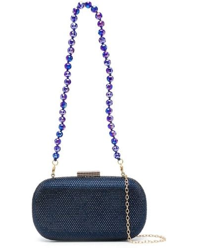 Serpui Rhinestone-embellished Clutch Bag - Blue