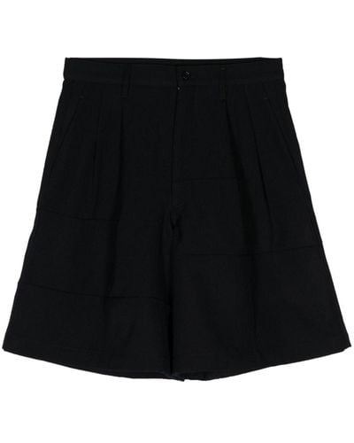 Comme des Garçons Pleated wool shorts - Negro