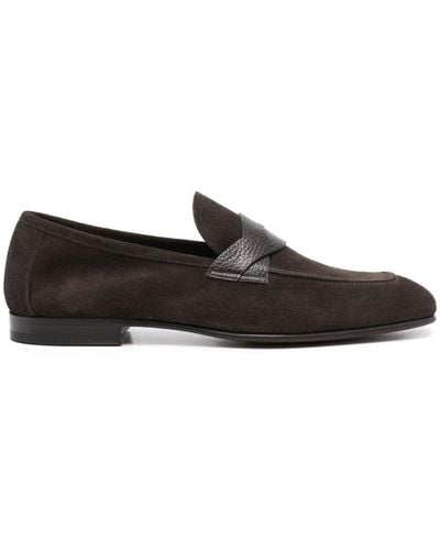 Tom Ford Sean Twisted-band Suede Loafers - Black