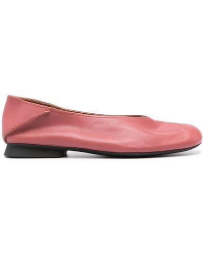 Camper Casi Myra Leather Ballerina Shoes - Pink