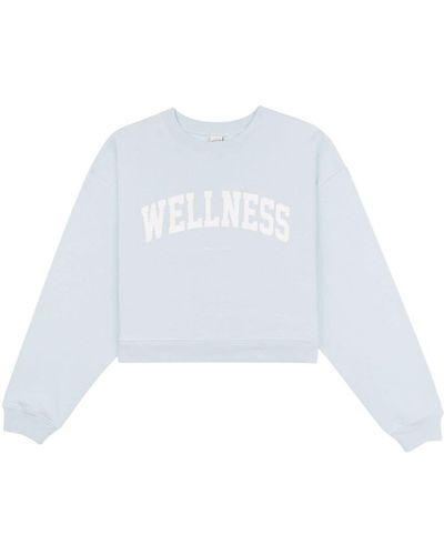 Sporty & Rich Wellness Ivy Cropped Sweatshirt - White