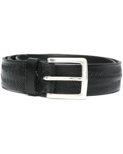 Orciani Masculine Leather Belt - Black