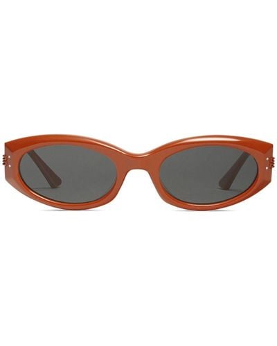 Gentle Monster Rectangle-frame Glossy-finish Sunglasses - Brown