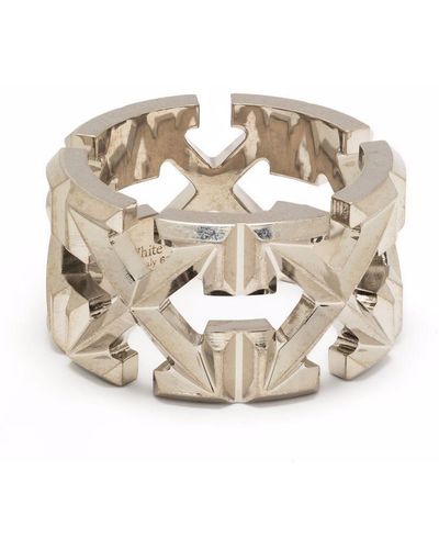 Off-White c/o Virgil Abloh Arrow Silver-toned Brass Ring - Metallic