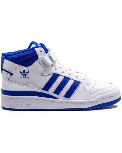 adidas Forum Mid White/Royal Sneakers - Blau