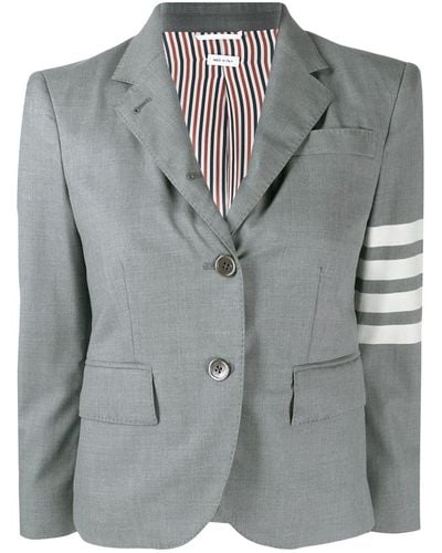 Thom Browne 4-bar Plain Weave Suiting Jacket - Grey