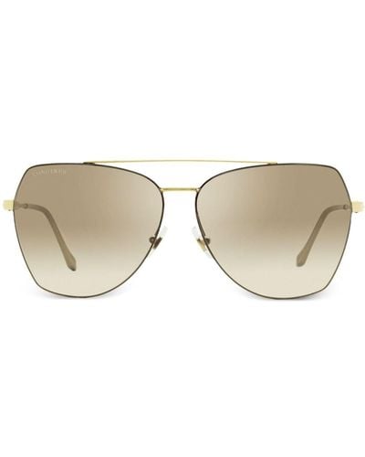 Longines Gradient-lenses Pilot-frame Sunglasses - Natural