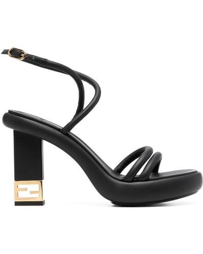 Fendi Baguette Leren Sandalen - Zwart