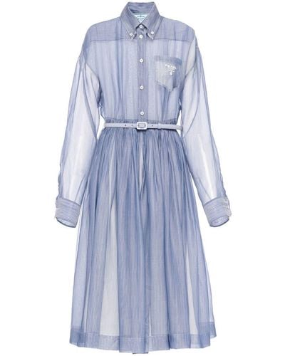 Prada Dresses > day dresses > shirt dresses - Bleu