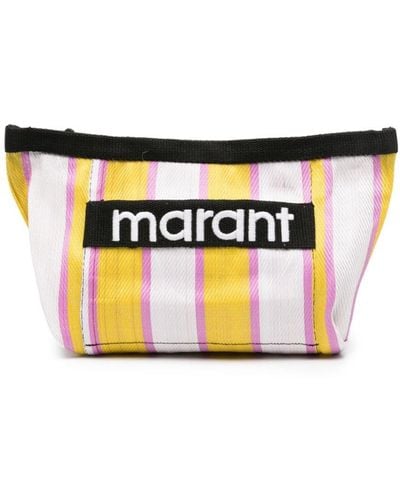 Isabel Marant Powden Striped Clutch Bag - White