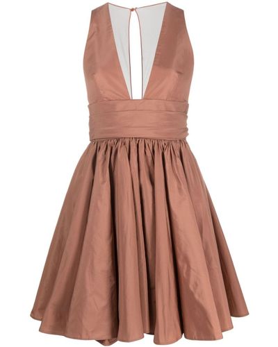 Pinko V-neck Dress - Brown