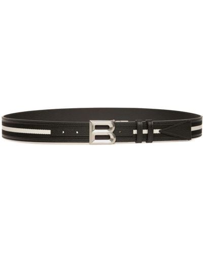 Bally B Bold Leather Belt - Black