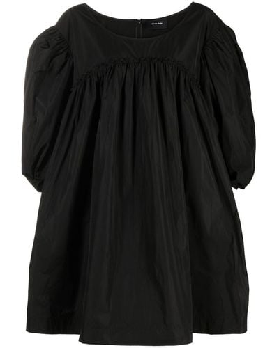 Simone Rocha Puff-sleeve Mini Dress - Women's - Polyamide/acetate/cupro - Black