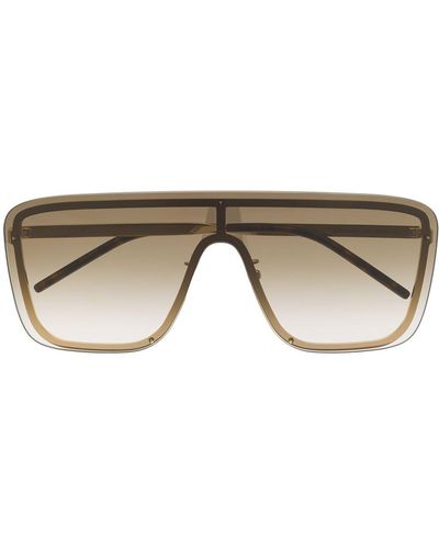 Saint Laurent New Wave Sl1 Mask Sunglasses - Natural