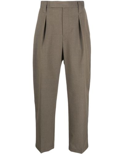 Lemaire Pleated Cotton Trousers - Grey