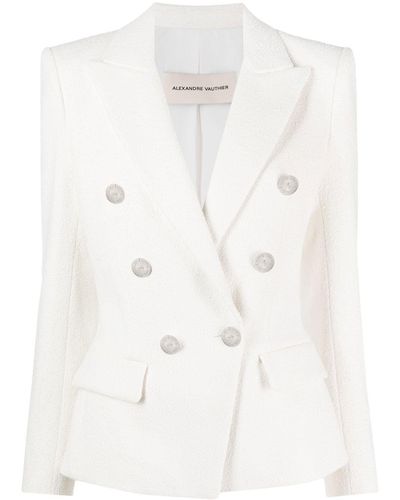 Alexandre Vauthier Double-breasted Button-fastening Jacket - White