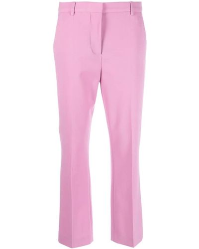 Moschino Jeans Virgin Wool-blend Cropped Pants - Pink