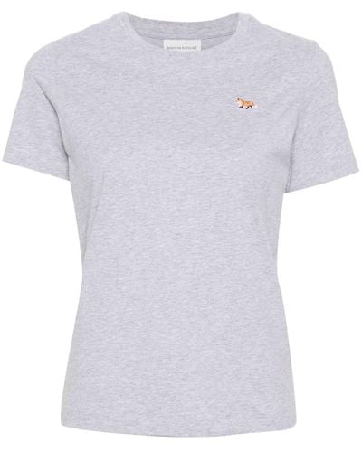 Maison Kitsuné T-shirt en coton à motif Fox - Blanc
