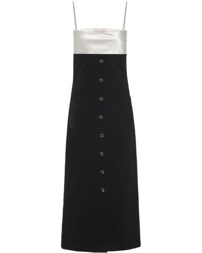 Miu Miu Long Velvet Spaghetti-strap Dress - Black