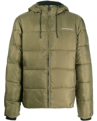 Calvin Klein Padded Zip-up Jacket - Green