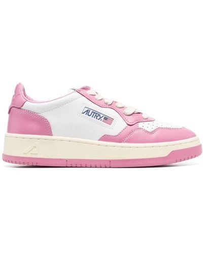 Autry Medalist Low-top Leather Trainers - Pink