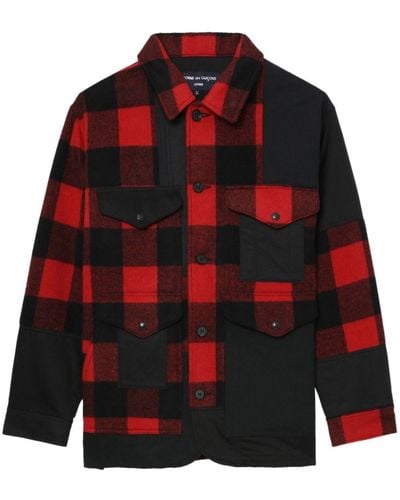 Comme des Garçons Sobrecamisa a cuadros - Rojo