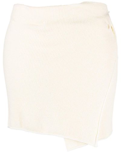 Jacquemus Towelling Mini Skirt - Natural