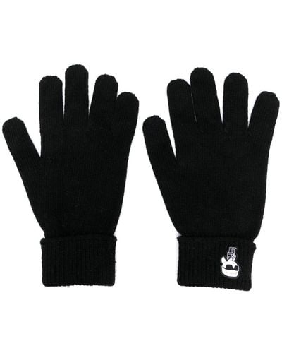 Karl Lagerfeld Gebreide Handschoenen - Zwart