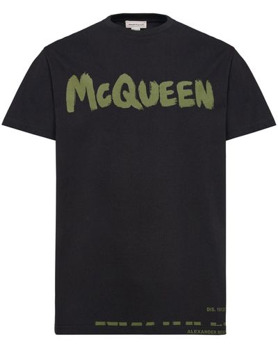 Alexander McQueen Graffiti Tシャツ - ブラック