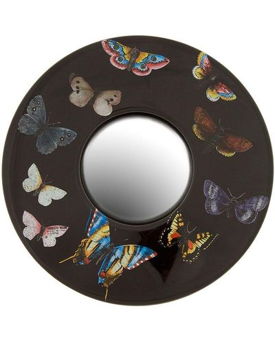 Fornasetti Specchio con farfalle - Nero