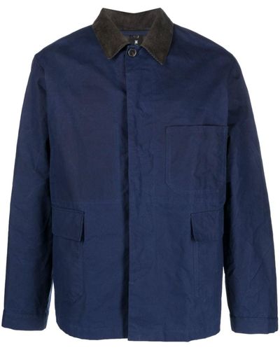 Mackintosh Drizzle Waxed Rain Jacket - Blue