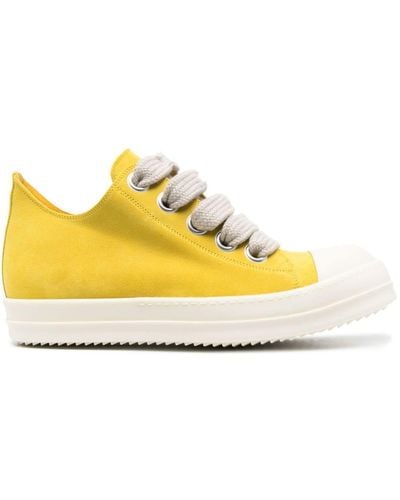 Rick Owens Chunky-laces Low-top Sneakers - Yellow