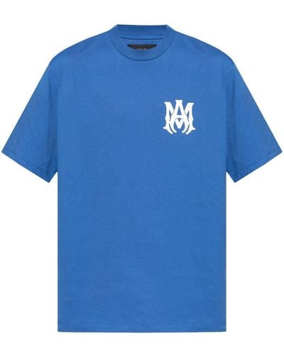 Amiri Logo-print Cotton T-shirt - Blue