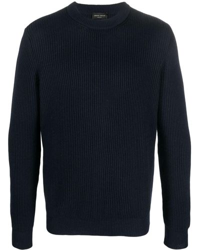 Roberto Collina Crew-neck Wool Sweater - Blue