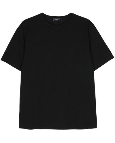 Herno T-Shirt mit Kontrasteinsätzen - Schwarz