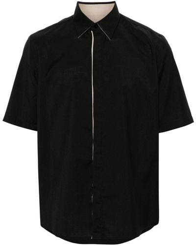 Low Brand Tropical Virgin Wool Shirt - Black