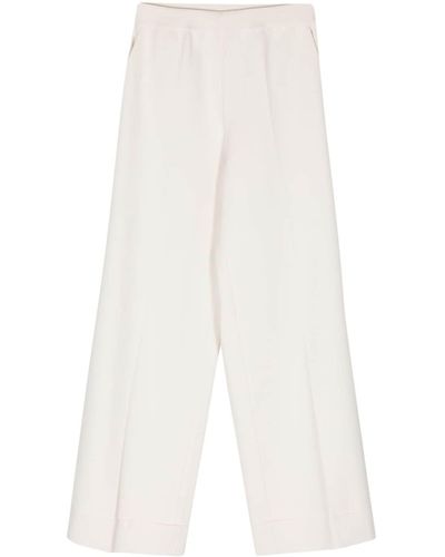 Mrz Mid-rise Knitted Palazzo Trousers - White