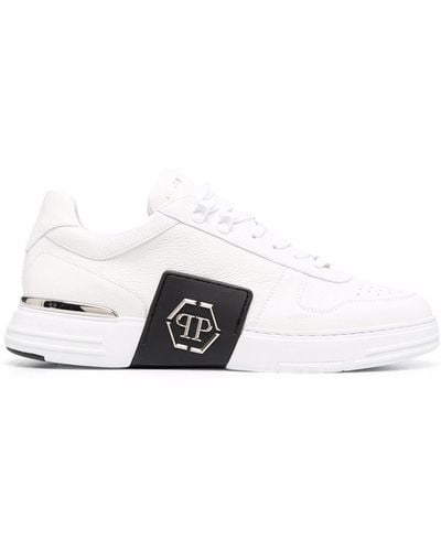 Philipp Plein Phantom Kick$ Low Top Sneakers - White