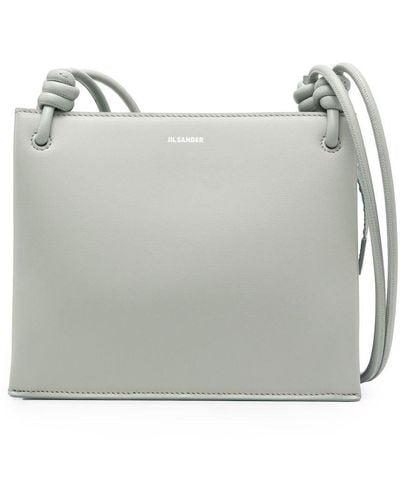 Jil Sander Sac porté épaule en cuir - Gris