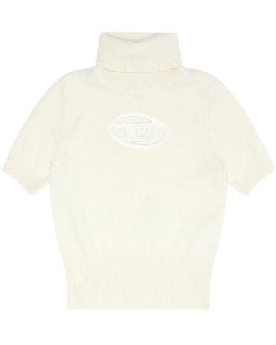 DIESEL M-argaret Logo-embroidered Sweater - White