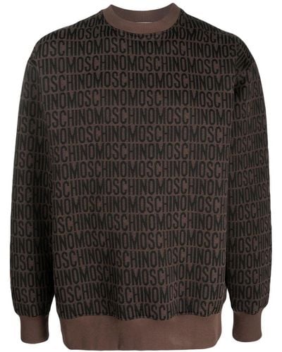 Moschino Sweatshirt mit Logo-Print - Schwarz